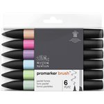 Brushmarker Set  6 Pastel Tones 0290125