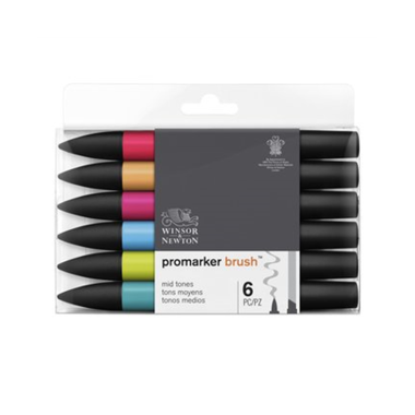 Brushmarker Set  6 Mid Tones 0290124