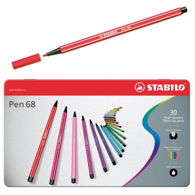 Pennarelli Stabilo Pen 68  Metal Box a 10 6810-6