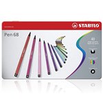 Pennarelli Stabilo Pen 68  Metal Box a 40 6840-6