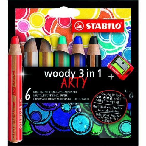 Pastelli Stabilo Woody Arty Line  6 pz. + temp.