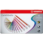 Pastelli Stabilo Carbothello Arty+ a 12 Metalo Box