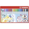 Pennarelli Stabilo Pen 68  Brush 25 colori Metallo