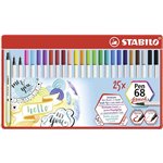 Pennarelli Stabilo Pen 68  Brush 25 colori Metallo