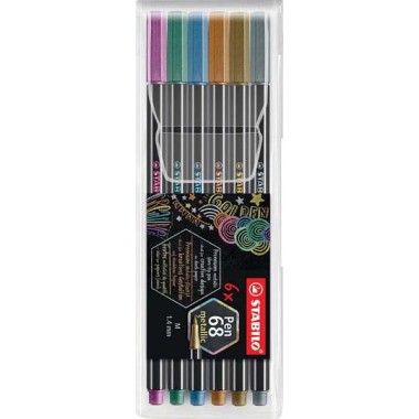 Pennarelli Stabilo Pen 68  Metallic a 6 6806/8-11-