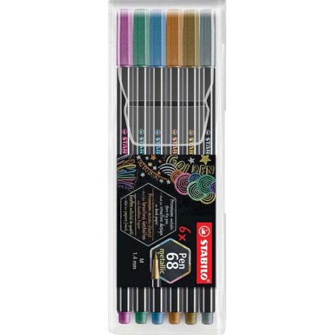 Pennarelli Stabilo Pen 68  Metallic a 6 6806/8-11-