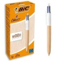 Penne Bic 4 Colori Wood 12 pz.