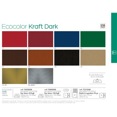 Expo Carta Regalo Sadoch Ecocolor Kraft Dark 70x200 50 pz