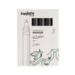 Carioca Plus Marker Acrilici 6 pz. 01 Black