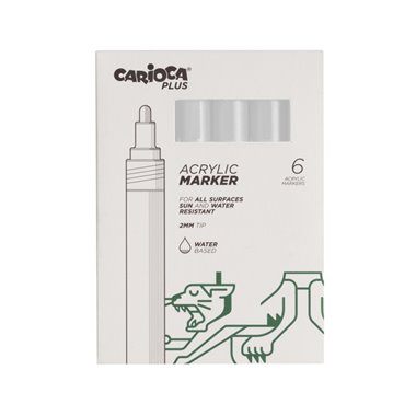 Carioca Plus Marker Acrilici 6 pz. 31 White