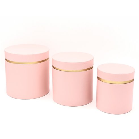 Scatole Regalo Star Everyday Set 3 pz. Tonde Macarons Rosa 22315