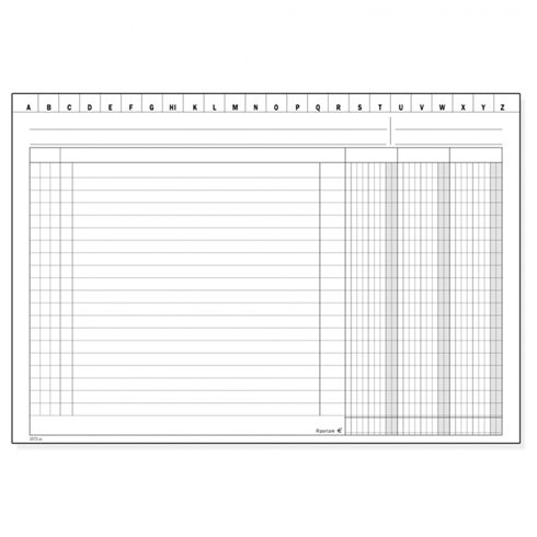 DU Schede 3 Colonne con rubrica A-Z 17x12 100 pz 15220000