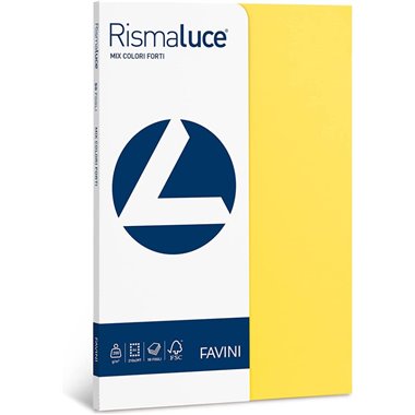 Carta Rismaluce gr.200 A4 50 ff Colori assortiti forti