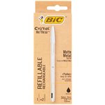 Penne Bic Cristal Re New Argento Nero