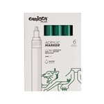 Carioca Plus Marker Acrilici 6 pz. 04 Green