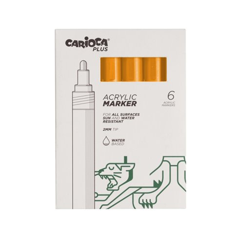 Carioca Plus Marker Acrilici 6 pz. 08 Orange