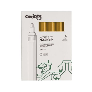 Carioca Plus Marker Acrilici 6 pz. 19 Gold