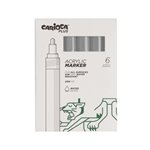 Carioca Plus Marker Acrilici 6 pz. 37 Silver