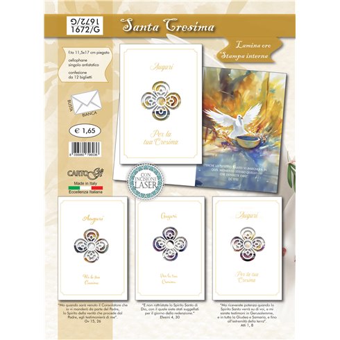 Biglietti CartoGi 24 Cresima 1672/G