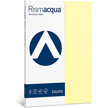 Carta Rismacqua gr.200 A4 50 ff Colori assortiti tenui