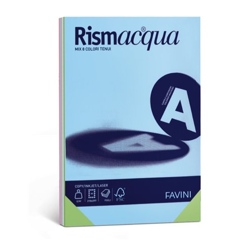 Carta Rismacqua gr. 90 A3 300 ff Assortito