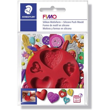 Fimo Set Stampini Silicone forma Cuori 8725 23