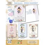 Biglietti CartoGi 24 Matrimonio 1349/G Sposini innamorati