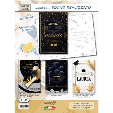 Biglietti CartoGi 24 Laurea 1500/G Sogno realizzato