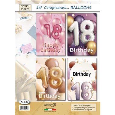 Biglietti CartoGi 24 18 Anni 1582/G Ballons