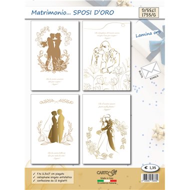 Biglietti CartoGi 24 Matrimonio 1755/G Sposi d'oro