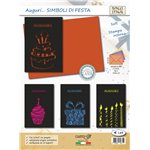 Biglietti CartoGi 24 Auguri generico 1774/G Simboli di festa