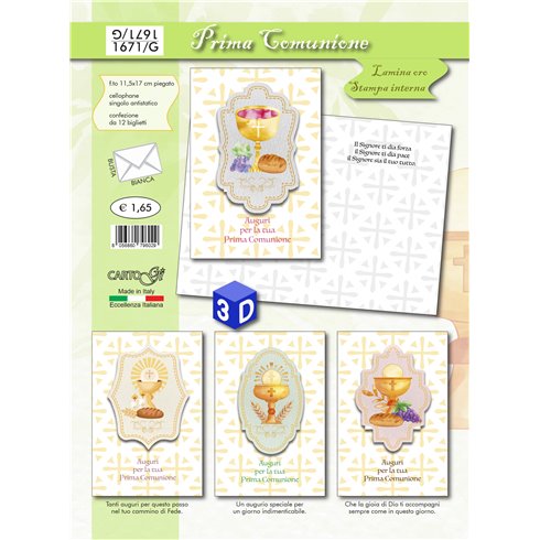 Biglietti CartoGi 24 Comunione 1671/G 3D
