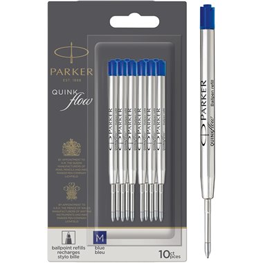 Refills Parker Sfera Punta Media Blu Kit 10 pz.