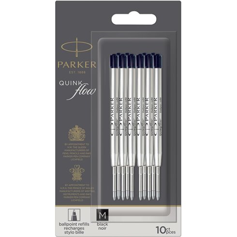 Refills Parker Sfera Punta Media Nero Kit 10 pz.