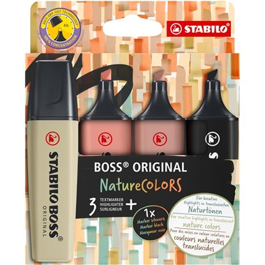 Evidenziatori Stabilo Boss Nature Colors  4 Colori 70/4-2-3