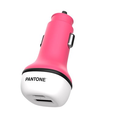 TF Pantone Caricatore auto PT-PDDC05P 38W USB+Type C Rosa