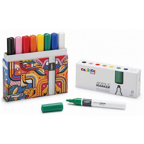 Carioca Plus Marker Acrilici Hard Box a  18