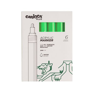 Carioca Plus Marker Acrilici 6 pz. 07 Light Green