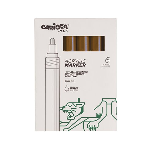 Carioca Plus Marker Acrilici 6 pz. 06 Brown