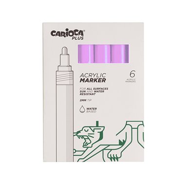 Carioca Plus Marker Acrilici 6 pz. 26 Lilac