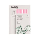 Carioca Plus Marker Acrilici 6 pz. 36 Pink Fluo