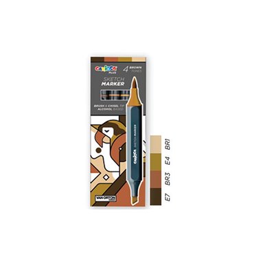 Carioca Plus Sketch Marker Brown Tones 4 pz.