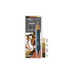 Carioca Plus Sketch Marker Brown Tones 4 pz.