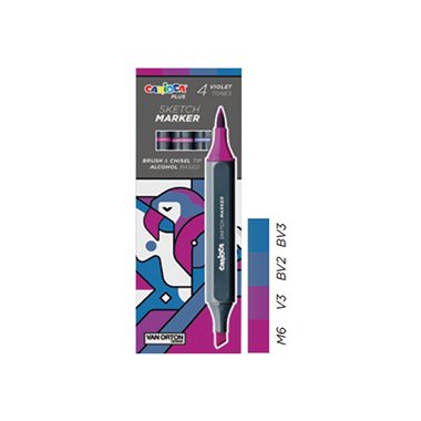 Carioca Plus Sketch Marker Violet Tones 4 pz.