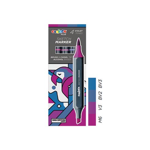 Carioca Plus Sketch Marker Violet Tones 4 pz.