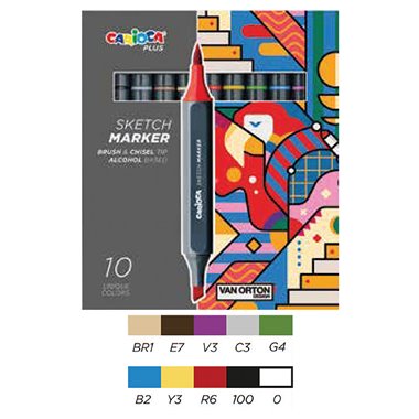 Carioca Plus Sketch Marker Box 10 pz.