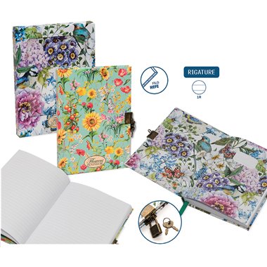 Diario Segreto Pigna Nature Flowers A5 192 ff