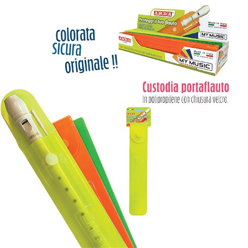 Custodia Porta Flauto Arda con chiusura velcro