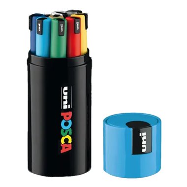 Marker Uni Posca Pen PC1 MR  Gift Box da 9 Azzurro