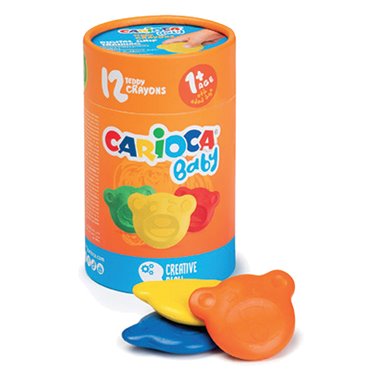 Pastelli a Cera Carioca Baby Teddy Crayons a 12 pz